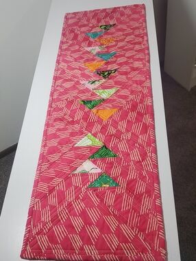 Quilted Tablr Runner in Moda Jungle Paradise Fabric